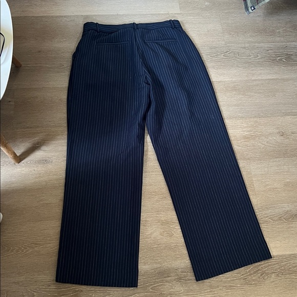 Abercrombie & Fitch Pin Striped Navy Trousers - CURVE LOVE - Picture 3 of 3